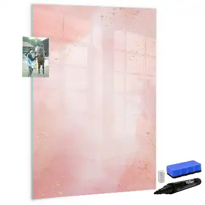Magnetická popisovací tabule v designu růžového mramoru