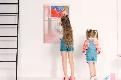 Magnetická popisovací tabule v designu růžového mramoru