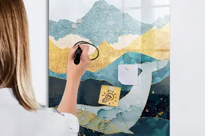 Magnetická kreslící tabule v designu mramorová velryba