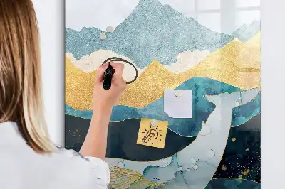 Magnetická kreslící tabule v designu mramorová velryba