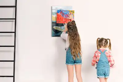 Magnetická kreslící tabule v designu mramorová velryba