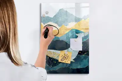 Magnetická kreslící tabule v designu mramorová velryba