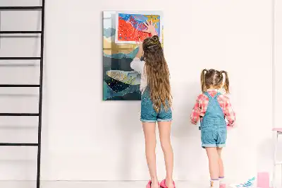 Magnetická kreslící tabule v designu mramorová velryba