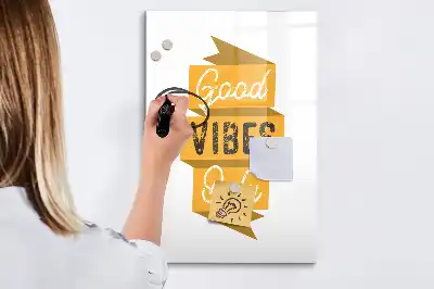 Magnetická tabule na kreslení Dobré vibrace