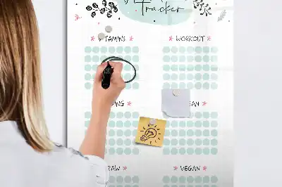 Magnetická popisovací tabule sledovač návyků