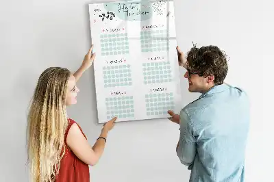 Magnetická popisovací tabule sledovač návyků