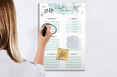 Magnetická popisovací tabule sledovač návyků