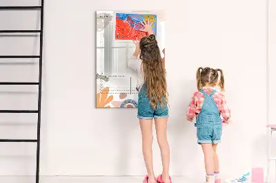 Magnetická popisovací tabule měsíční plánovač