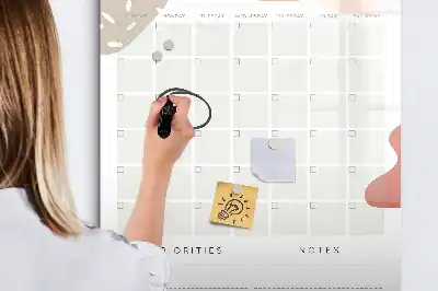 Magnetická popisovací tabule měsíční plánovač