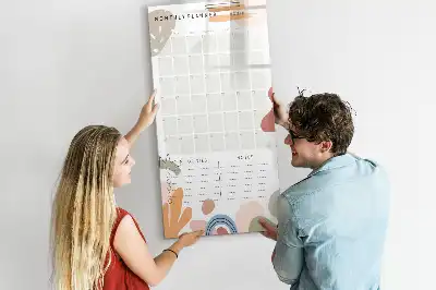 Magnetická popisovací tabule měsíční plánovač