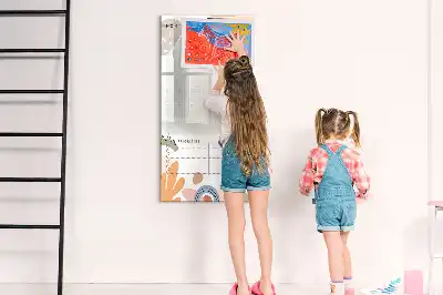 Magnetická popisovací tabule měsíční plánovač