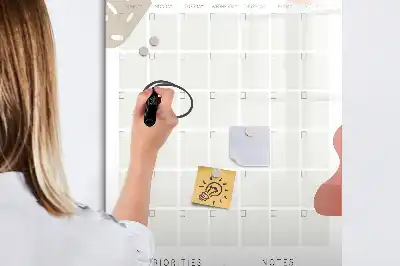 Magnetická popisovací tabule měsíční plánovač