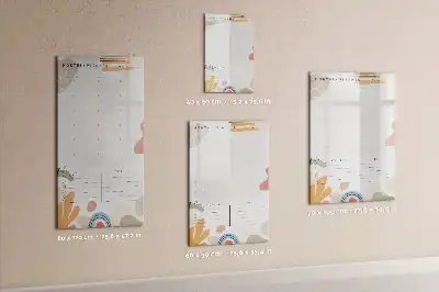 Magnetická popisovací tabule měsíční plánovač