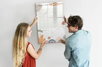 Magnetická popisovací tabule měsíční plánovač