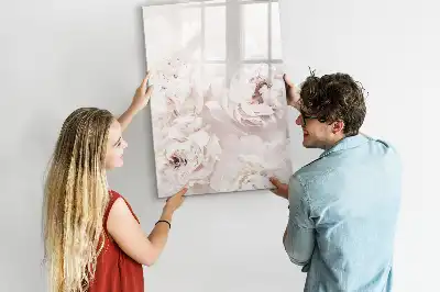 Magnetická popisovací tabule motiv pivoňkové růže