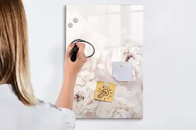 Magnetická popisovací tabule motiv pivoňkové růže