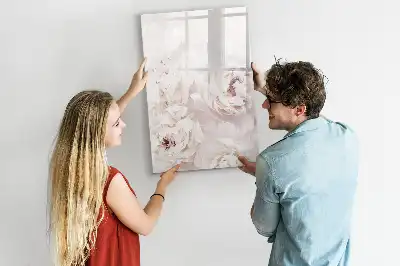 Magnetická popisovací tabule motiv pivoňkové růže