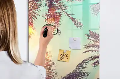 Magnetická kreslicí tabule motiv tropická palma