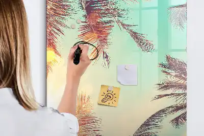 Magnetická kreslicí tabule motiv tropická palma