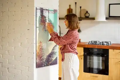 Magnetická kreslicí tabule motiv tropická palma