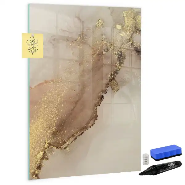 Magnetická tabule na kreslení v designu lesklého mramoru