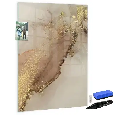 Magnetická tabule na kreslení v designu lesklého mramoru