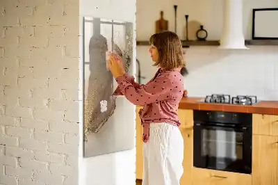 Magnetická tabule na kreslení v designu lesklého mramoru