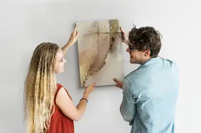Magnetická tabule na kreslení v designu lesklého mramoru