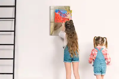 Magnetická tabule na kreslení v designu lesklého mramoru
