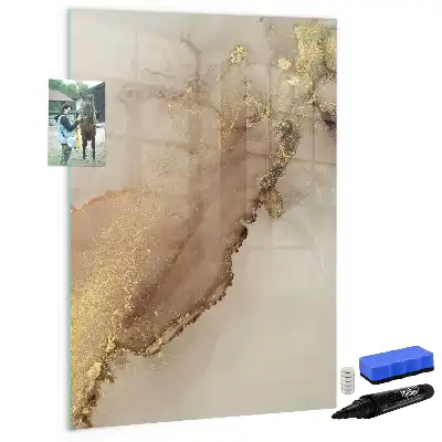 Magnetická tabule na kreslení v designu lesklého mramoru
