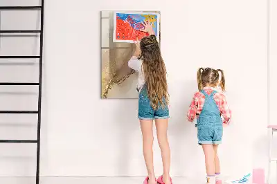 Magnetická tabule na kreslení v designu lesklého mramoru