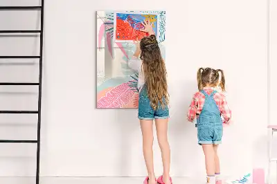 Magnetická popisovací tabule pastelové listy