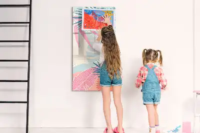 Magnetická popisovací tabule pastelové listy