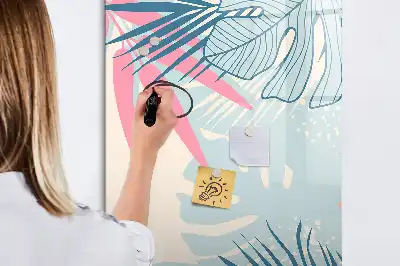 Magnetická popisovací tabule pastelové listy