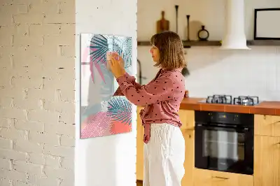 Magnetická popisovací tabule pastelové listy