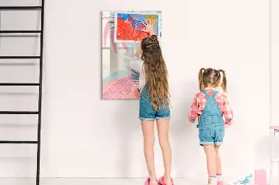 Magnetická popisovací tabule pastelové listy