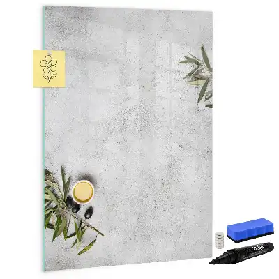 Magnetická kreslicí tabule beton a olivy