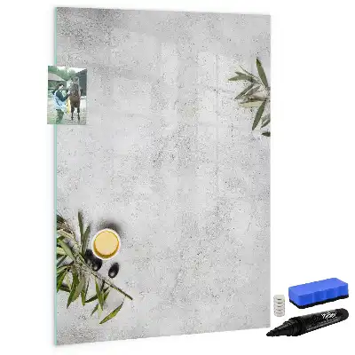 Magnetická kreslicí tabule beton a olivy