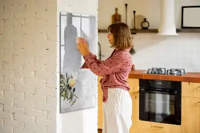 Magnetická kreslicí tabule beton a olivy