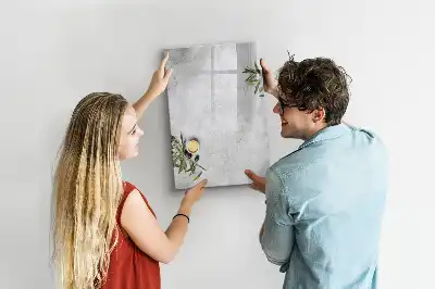 Magnetická kreslicí tabule beton a olivy