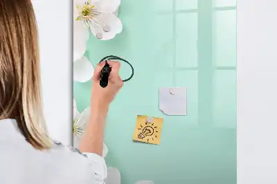 Magnetická popisovací tabule s motivem kvetoucích květin