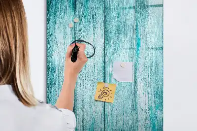 Magnetická popisovací tabule v dekoru modré dřevo