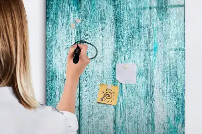 Magnetická popisovací tabule v dekoru modré dřevo