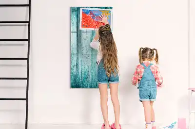 Magnetická popisovací tabule v dekoru modré dřevo