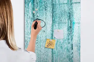 Magnetická popisovací tabule v dekoru modré dřevo