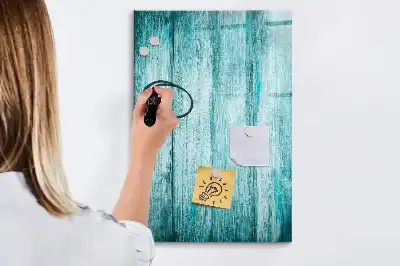 Magnetická popisovací tabule v dekoru modré dřevo