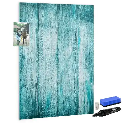 Magnetická popisovací tabule v dekoru modré dřevo