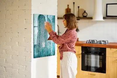 Magnetická popisovací tabule v dekoru modré dřevo