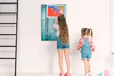 Magnetická popisovací tabule v dekoru modré dřevo