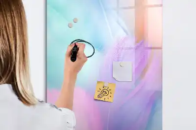 Magnetická tabule na kreslení pastelová pírka